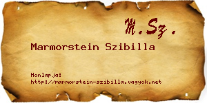 Marmorstein Szibilla névjegykártya